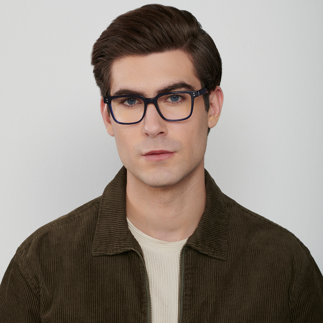 John Jacobs Online Sky Blue Full Rim Square left side