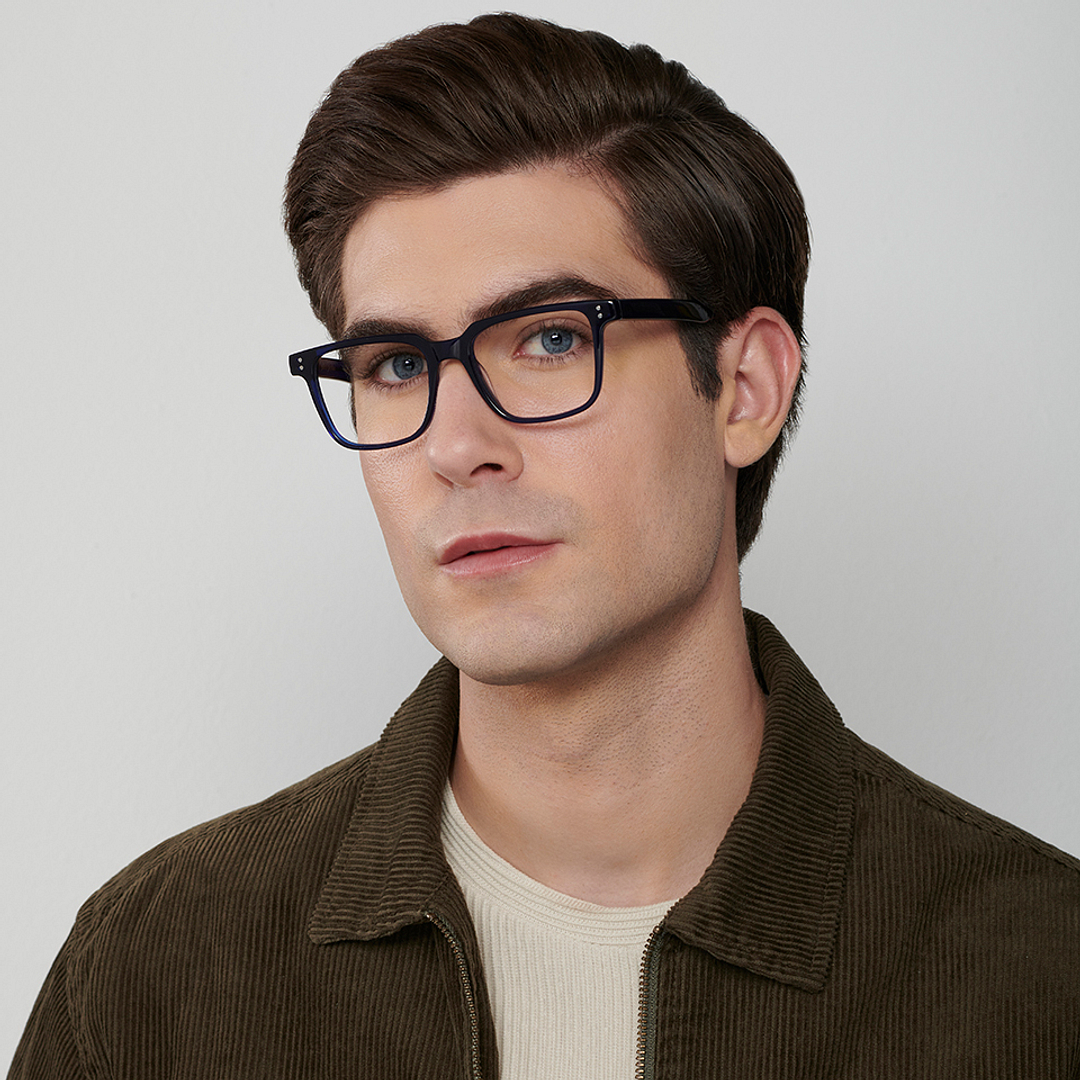 John Jacobs Online Sky Blue Full Rim Square right side