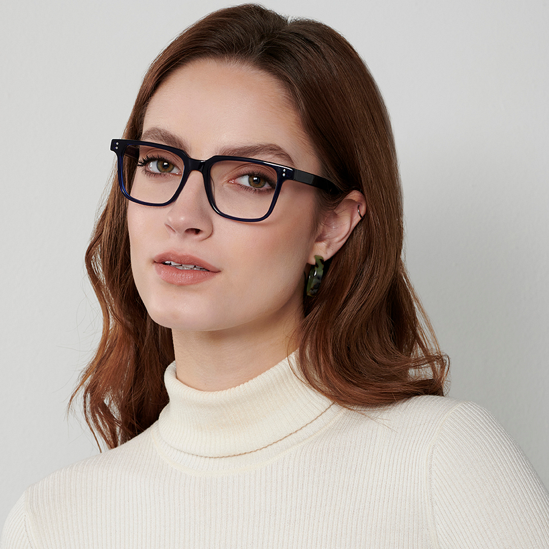 John Jacobs Online Sky Blue Full Rim Square right side