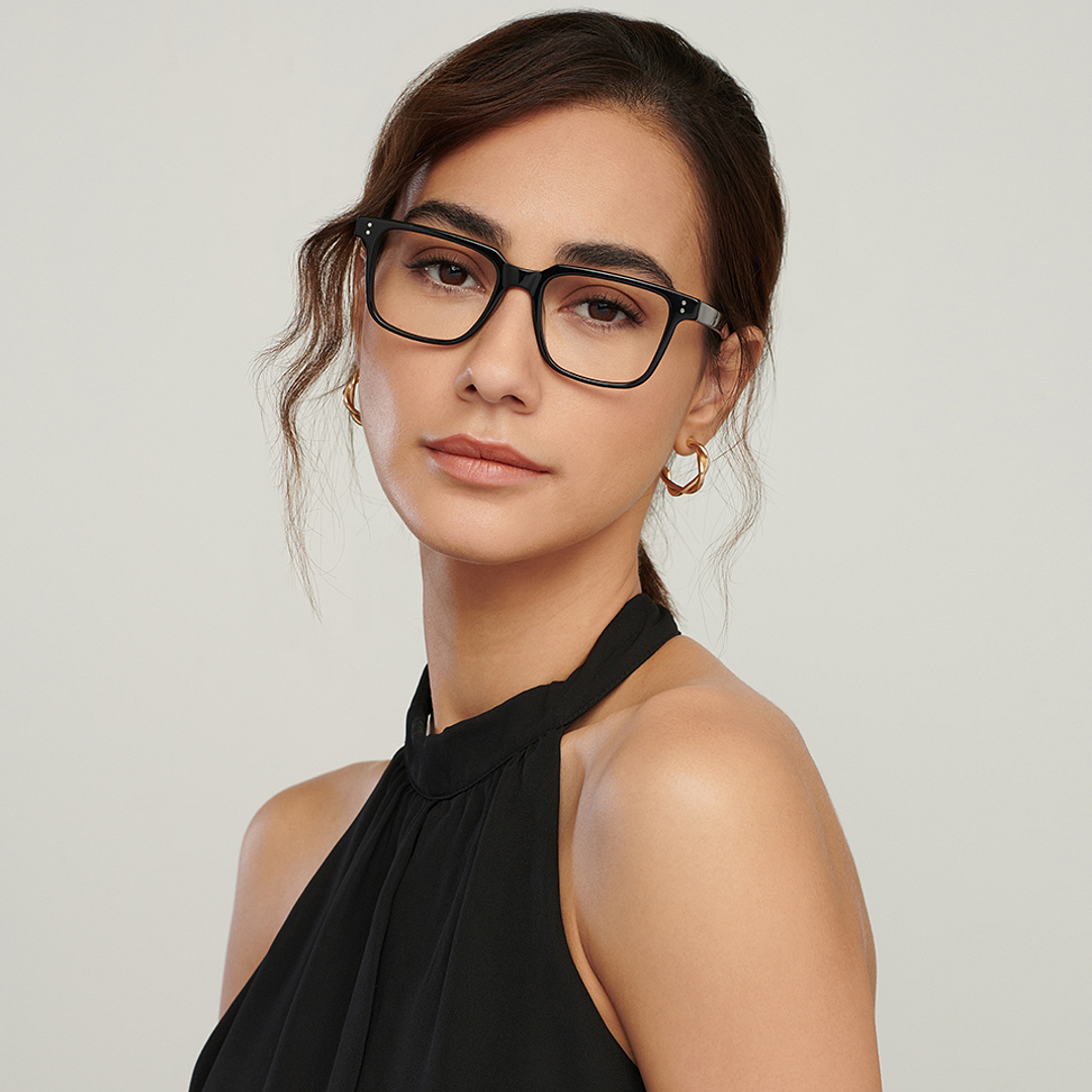 John Jacobs Online Black Full Rim Square right side