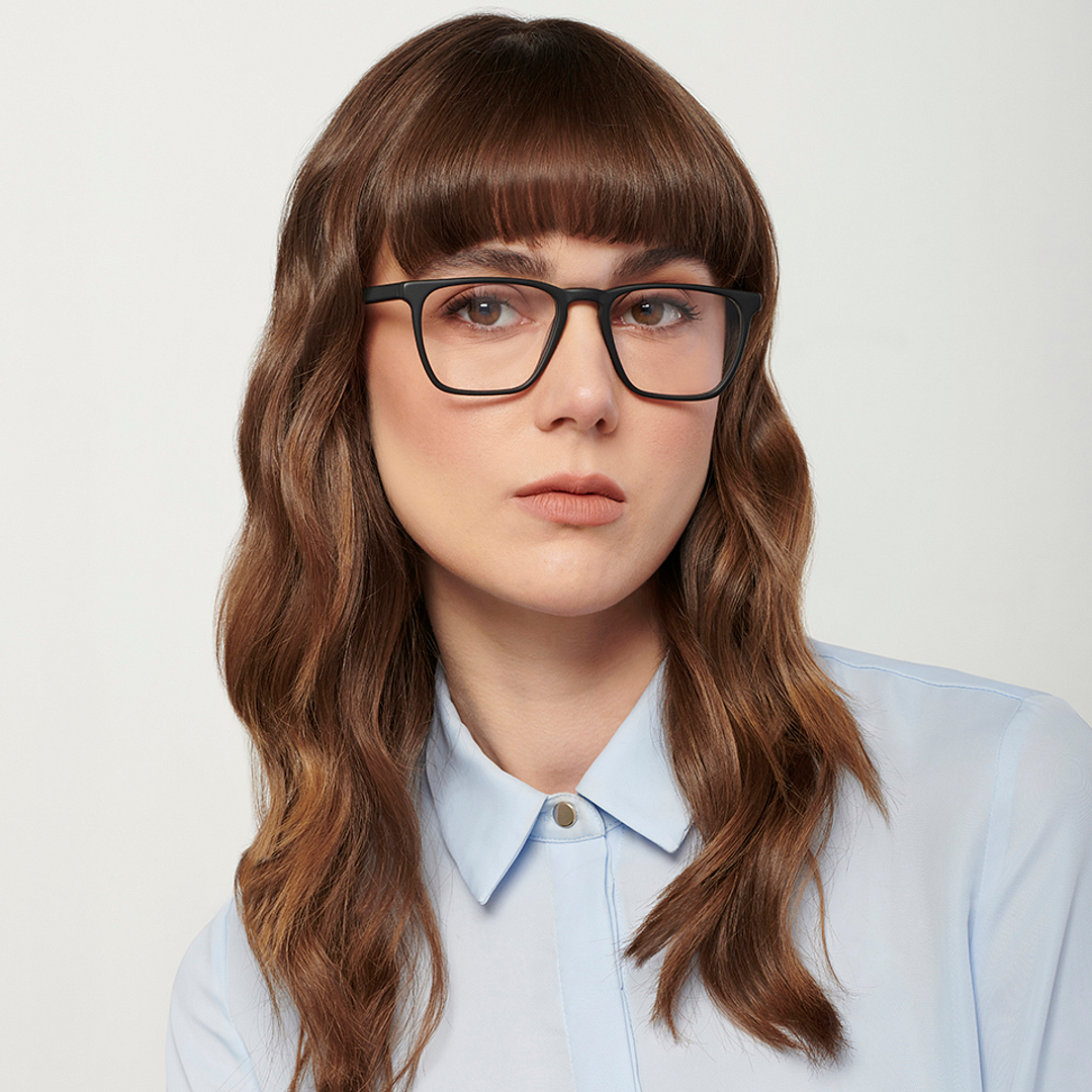 John Jacobs Black Full Rim Square left side