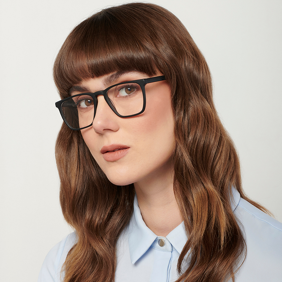 John Jacobs Black Full Rim Square right side