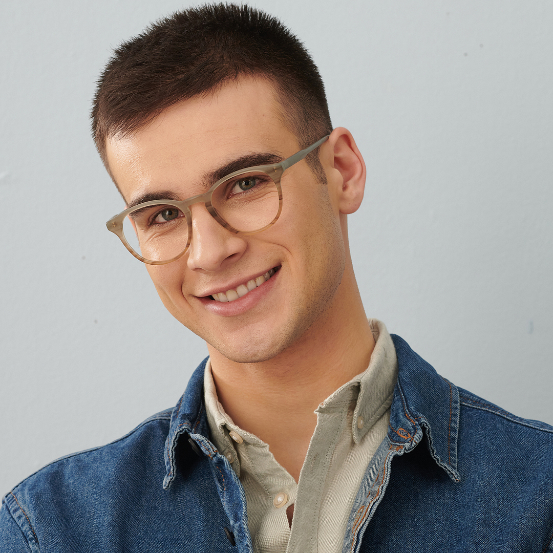 John Jacobs Online Dark Gray Full Rim Round right side