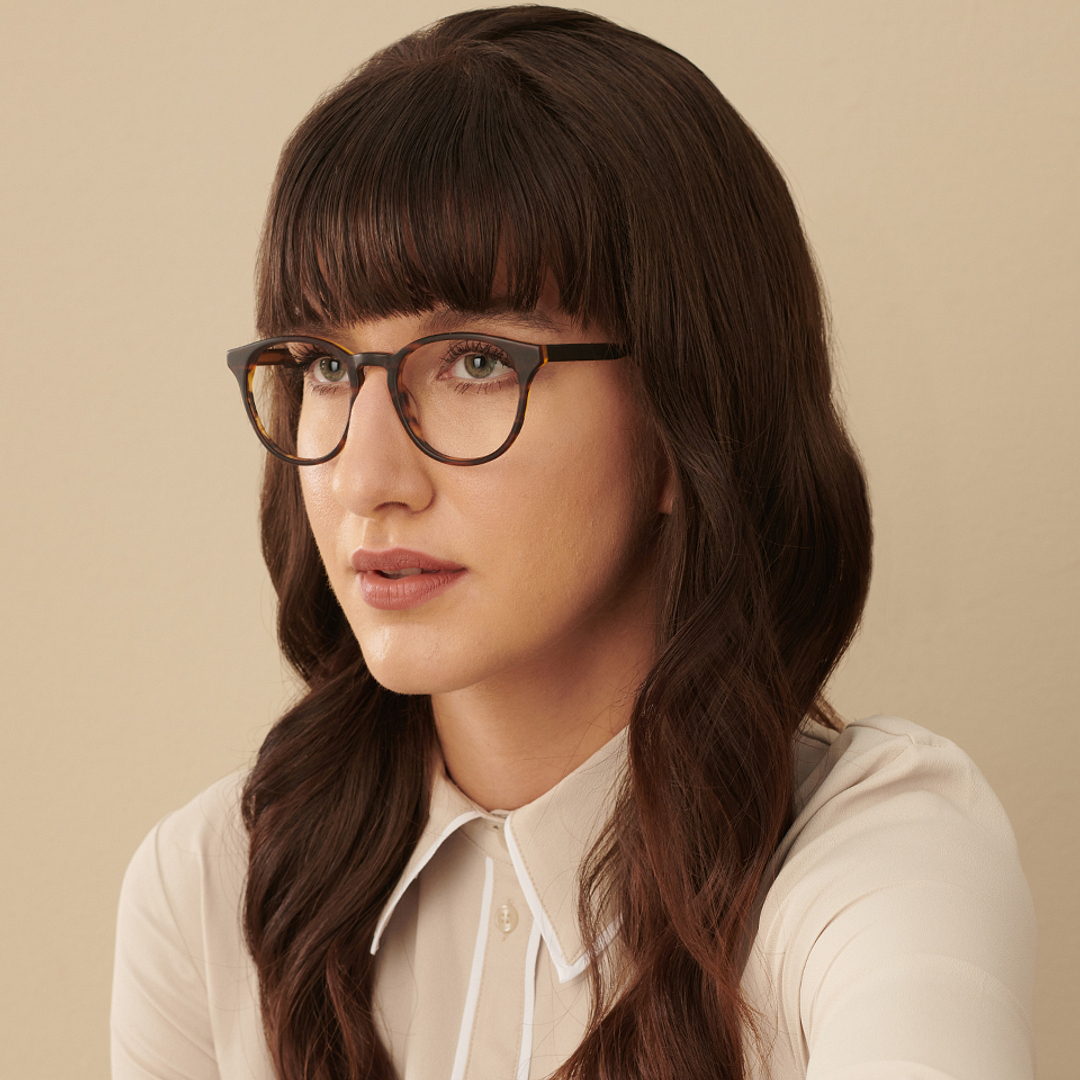 John Jacobs Online Light Brown Full Rim Round left side