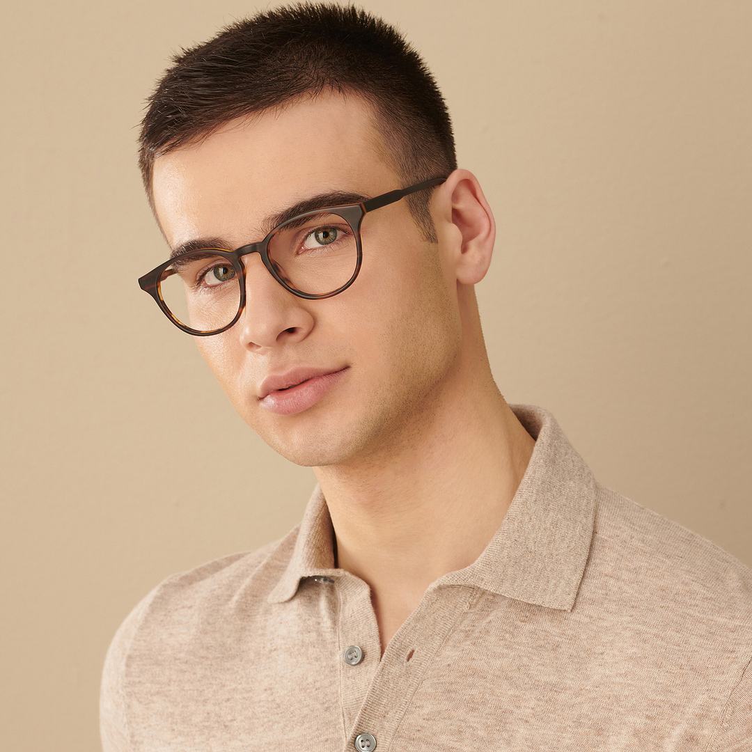 John Jacobs Online Light Brown Full Rim Round left side