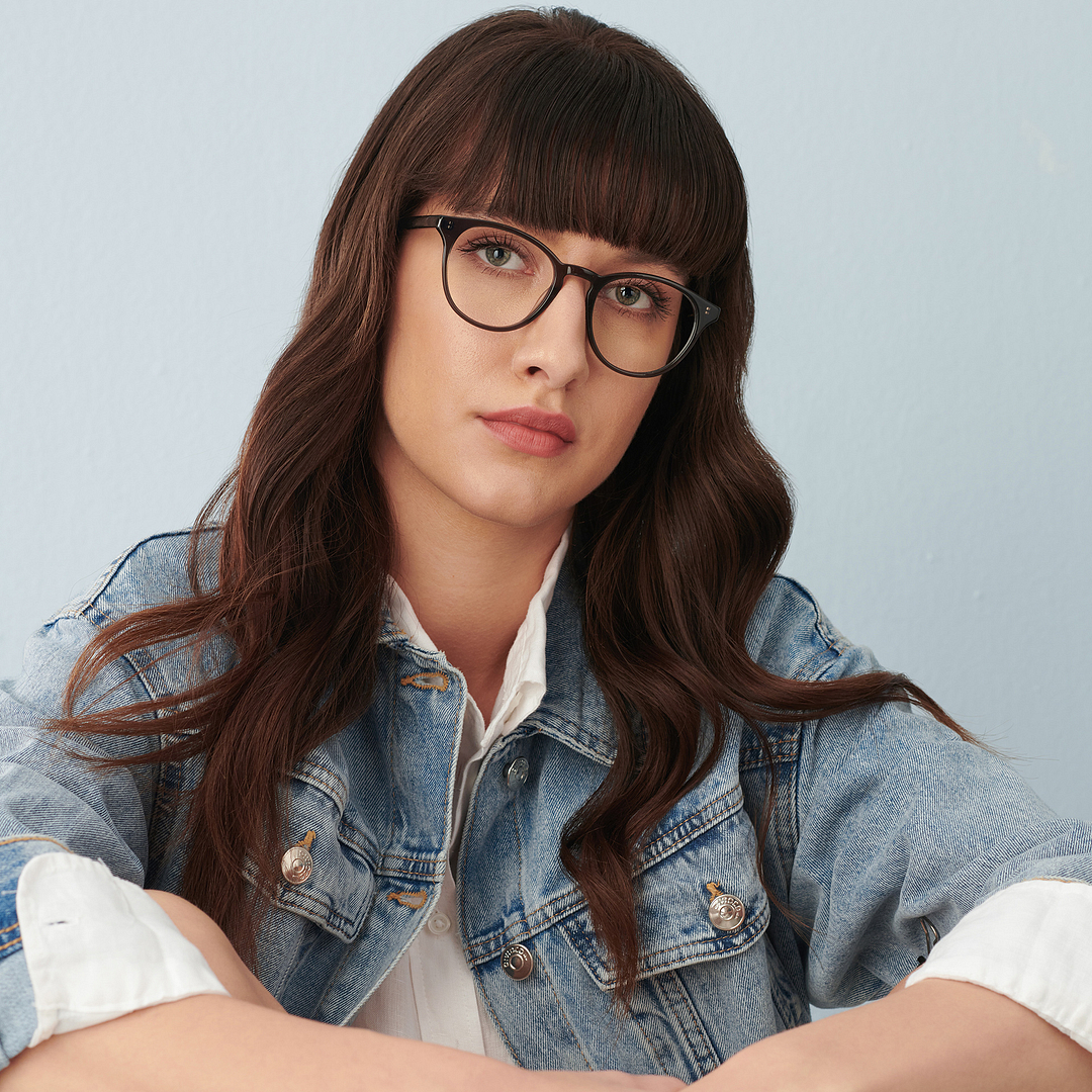 John Jacobs Online Gray Full Rim Round left side