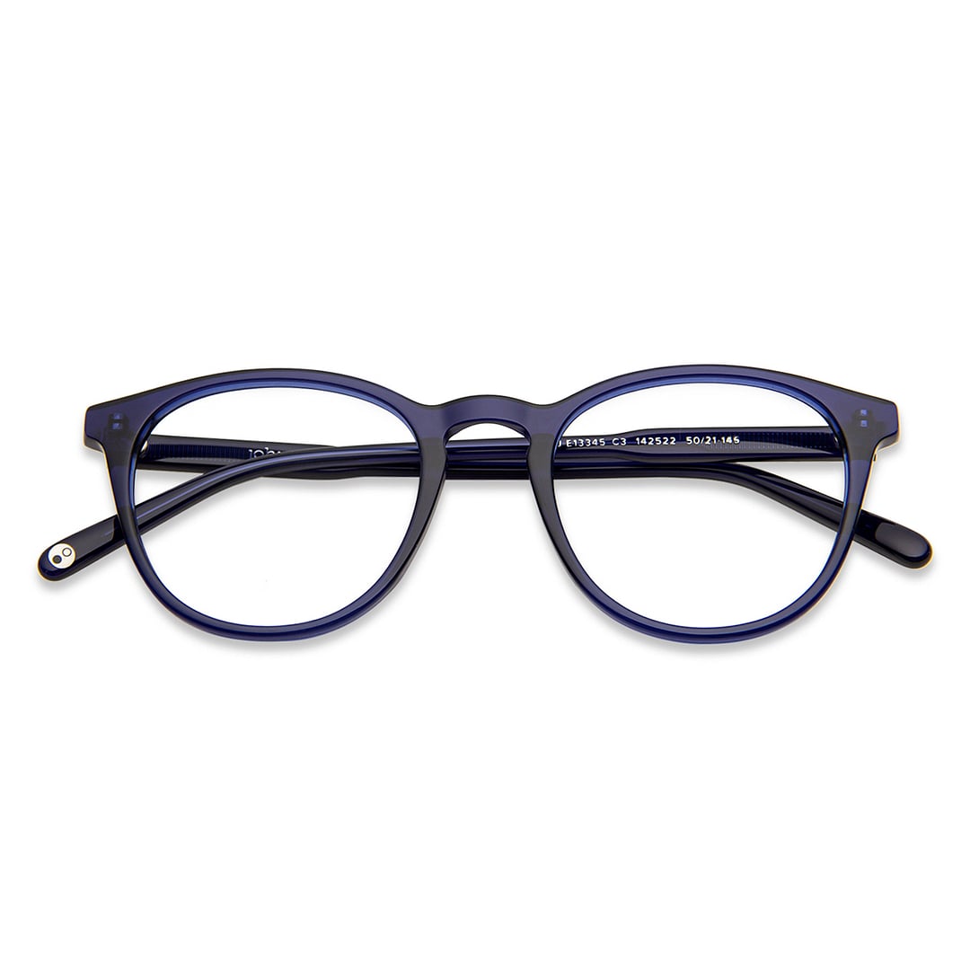 John Jacobs Online Sky Blue Full Rim Round left side