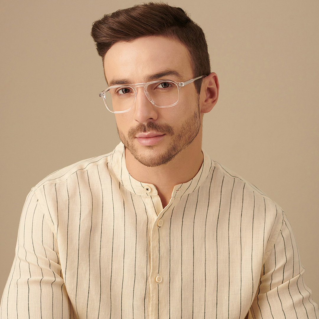 John Jacobs Crystal Full Rim Aviator left side