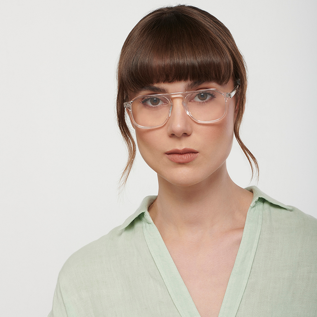 John Jacobs Crystal Full Rim Aviator left side