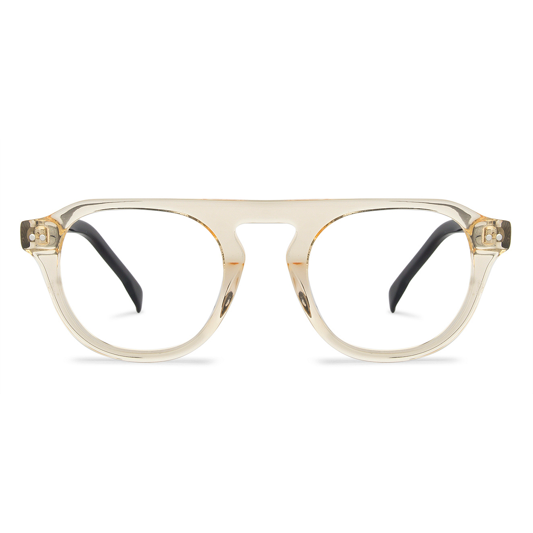 John Jacobs Orange Transparent Full Rim Round left side
