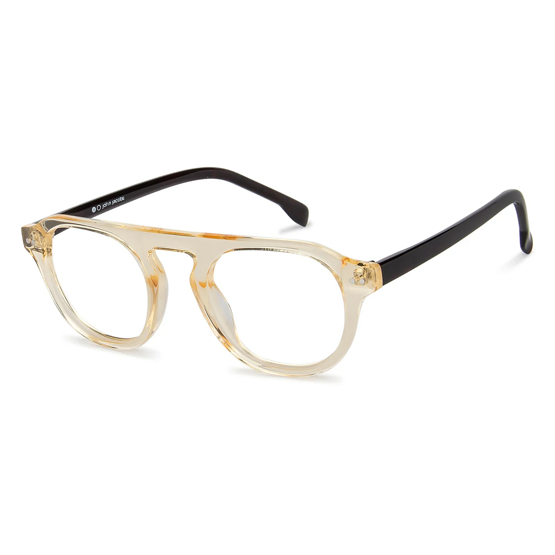 John Jacobs Orange Transparent Full Rim Round right side