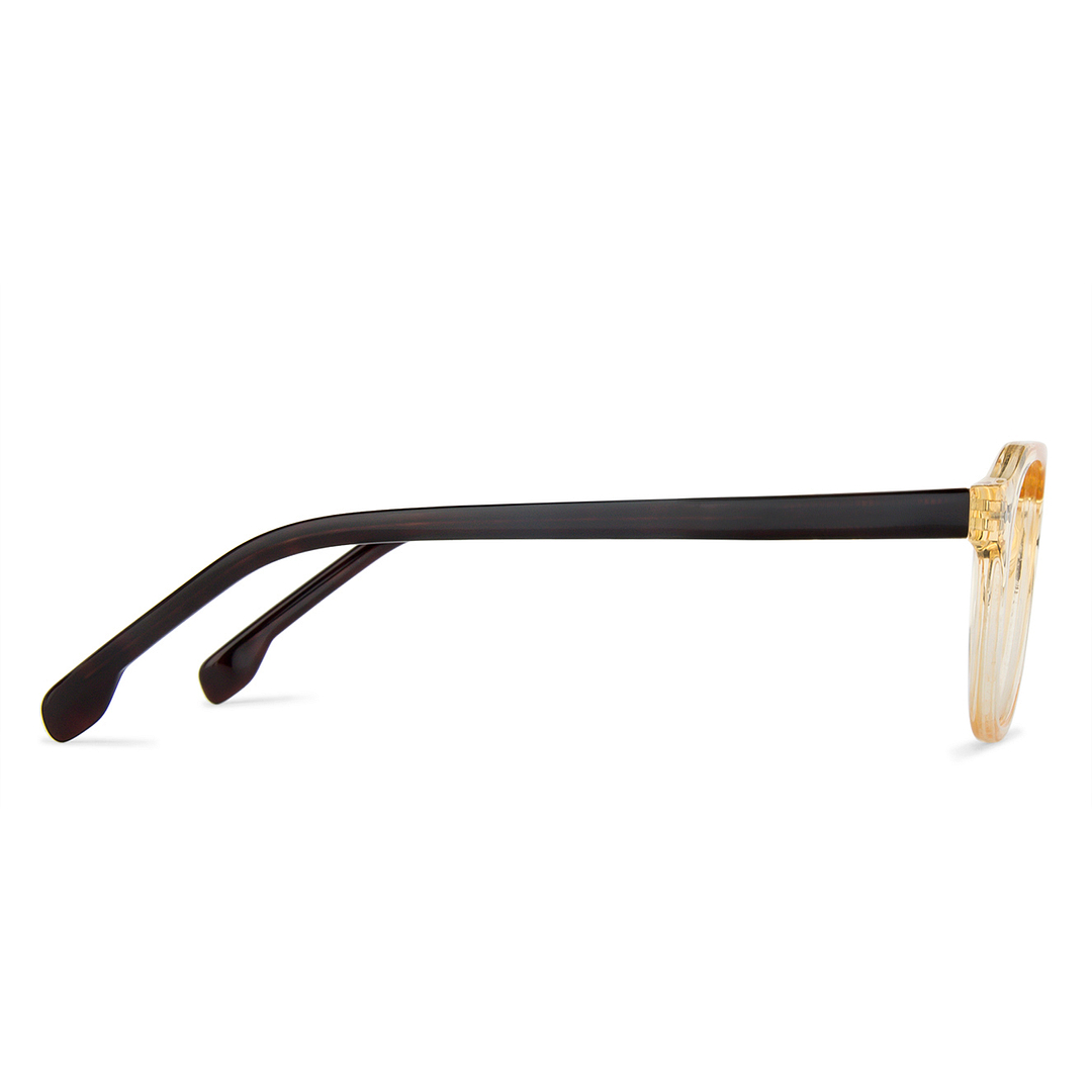 John Jacobs Orange Transparent Full Rim Round right side