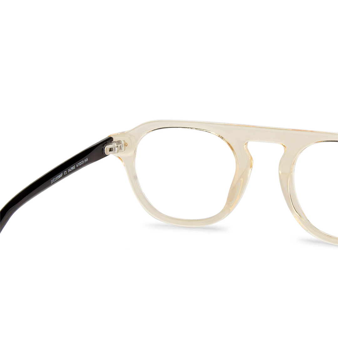 John Jacobs Orange Transparent Full Rim Round left side