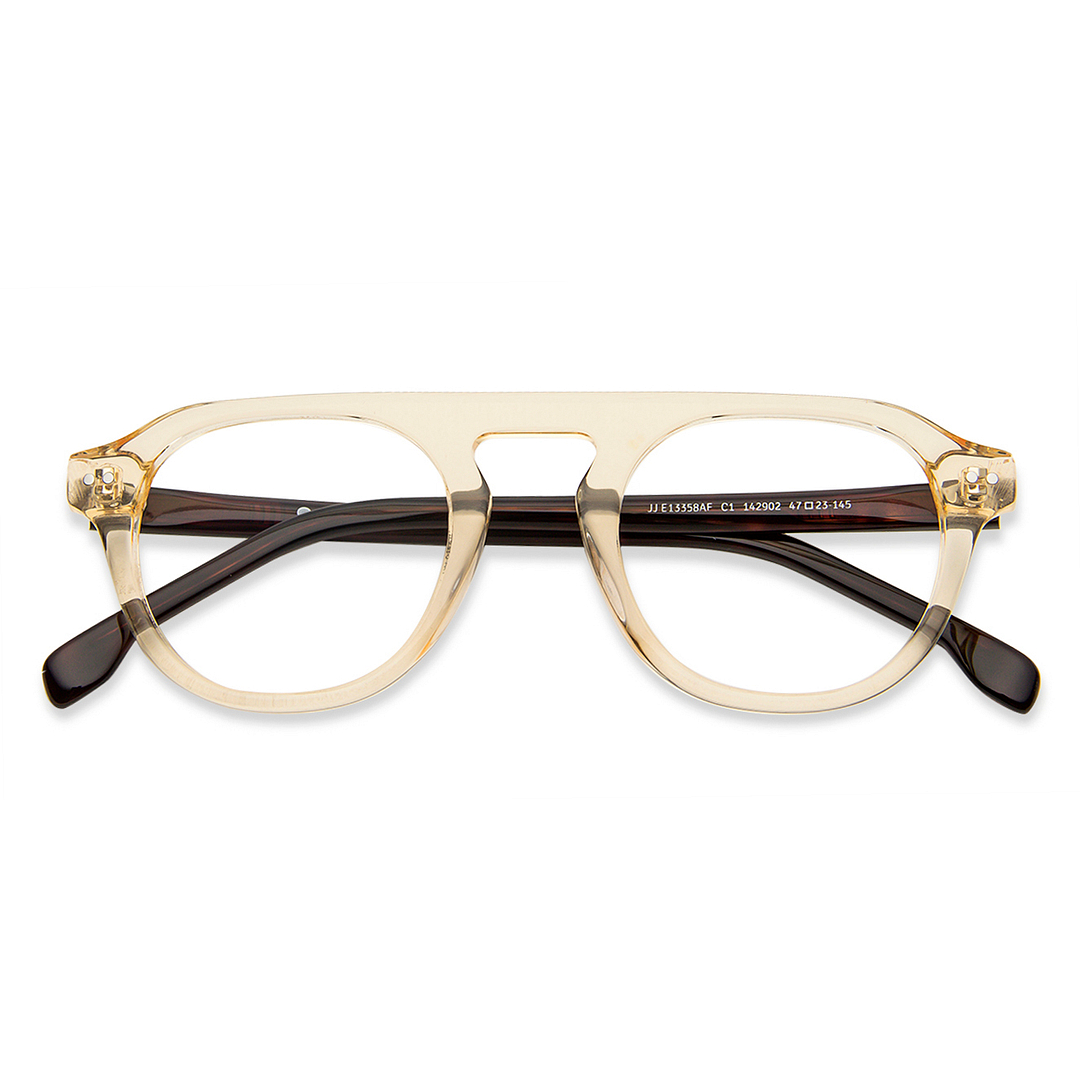 John Jacobs Orange Transparent Full Rim Round right side
