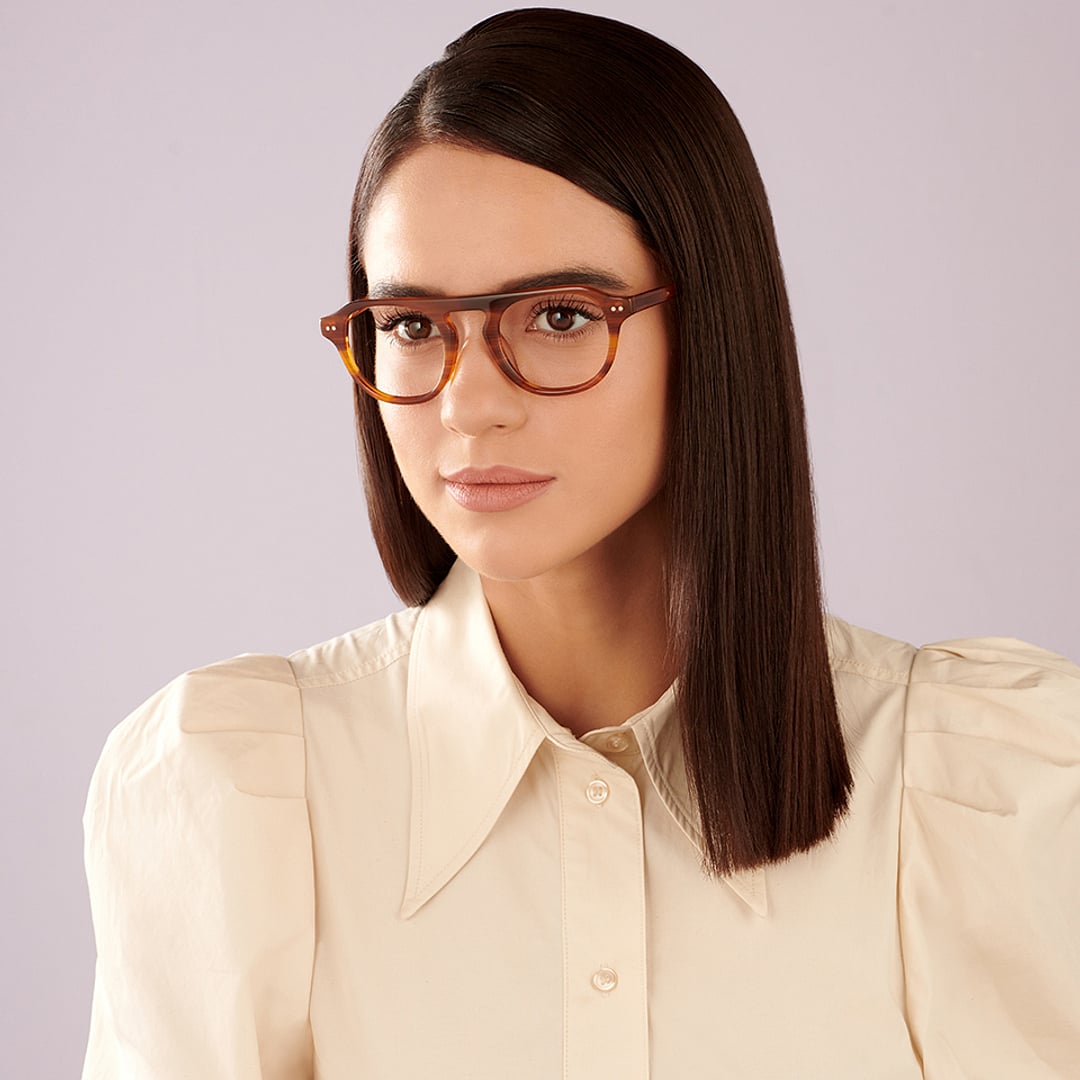 John Jacobs Online Light Brown Full Rim Round right side