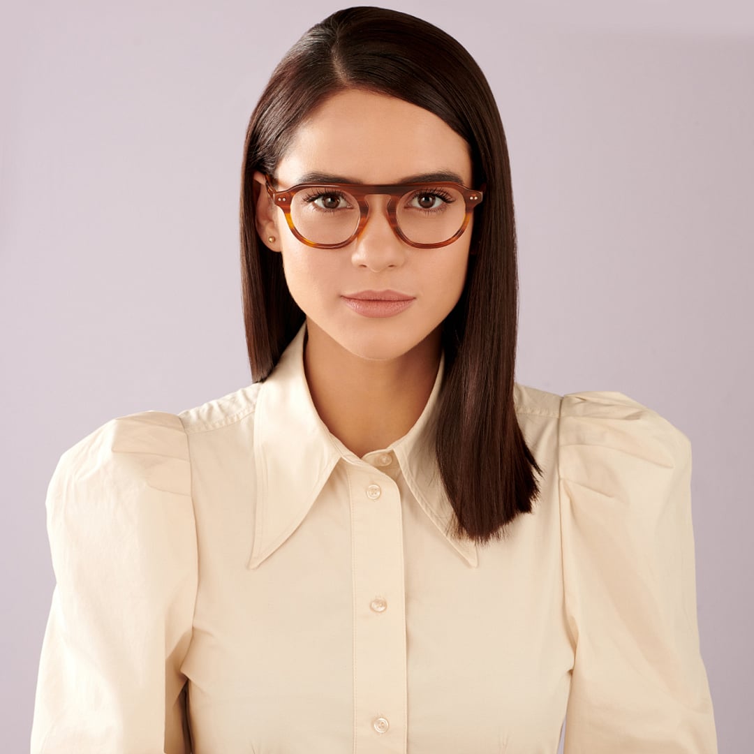 John Jacobs Online Light Brown Full Rim Round left side