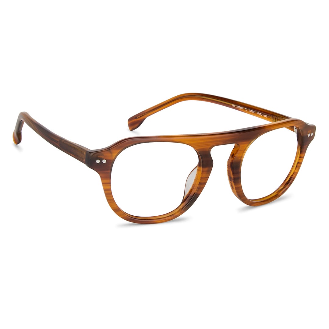 John Jacobs Online Light Brown Full Rim Round left side