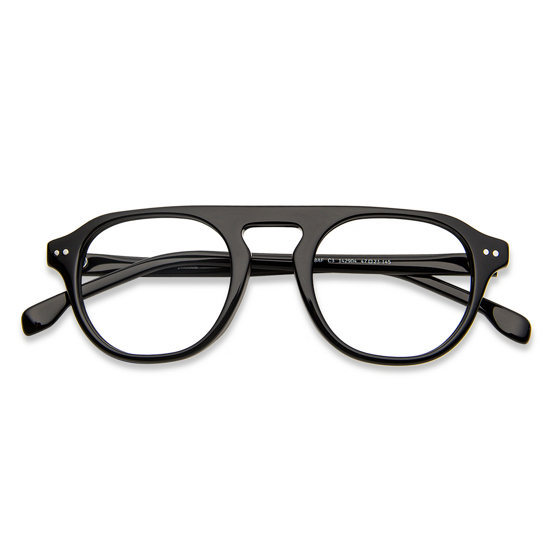 John Jacobs Online Black Full Rim Round right side