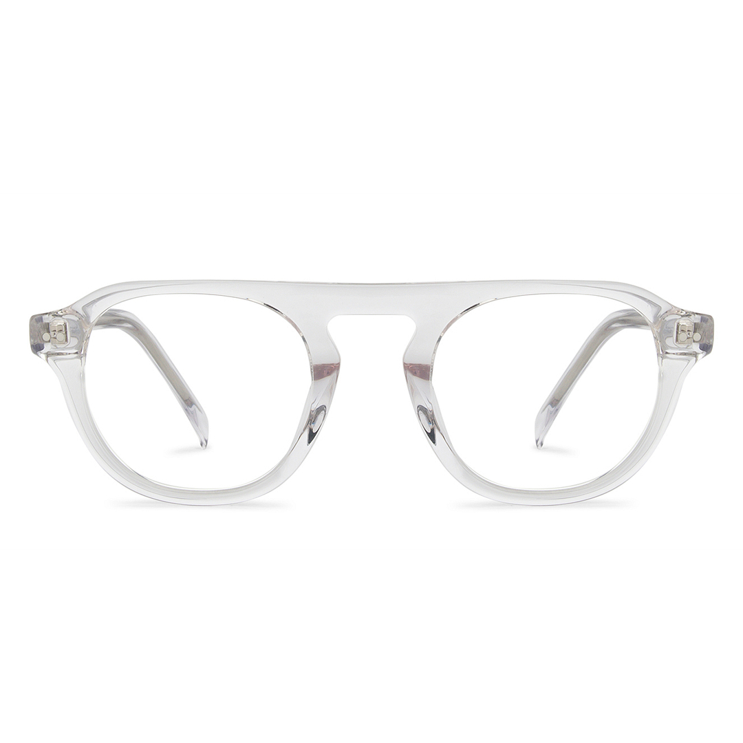 John Jacobs Online Crystal Transparent Full Rim Round left side