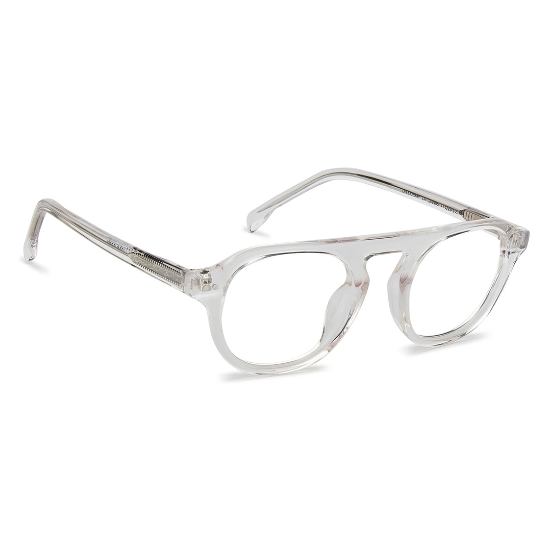 John Jacobs Online Crystal Transparent Full Rim Round left side