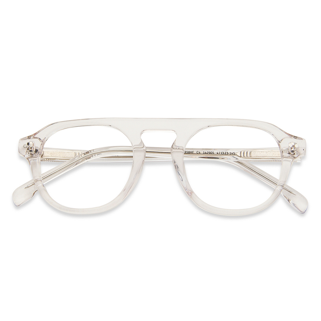 John Jacobs Online Crystal Transparent Full Rim Round right side
