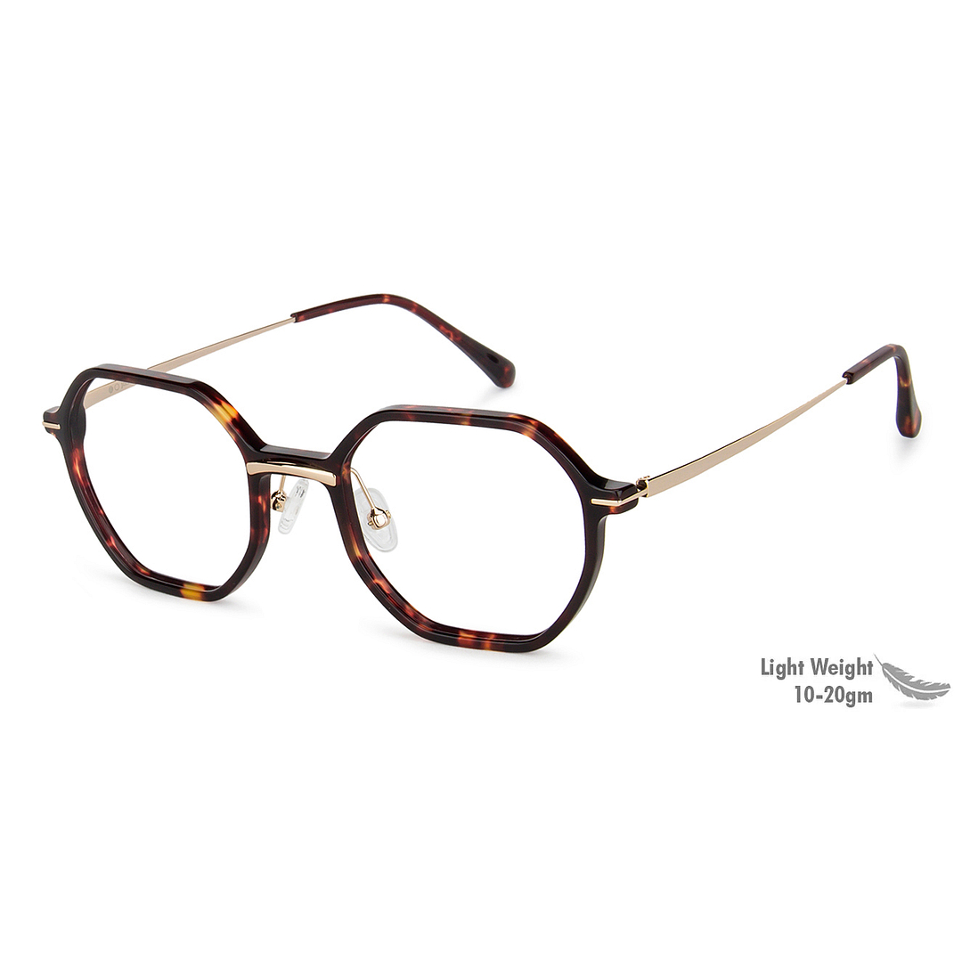 John Jacobs Online Tortoise Full Rim Hexagonal left side