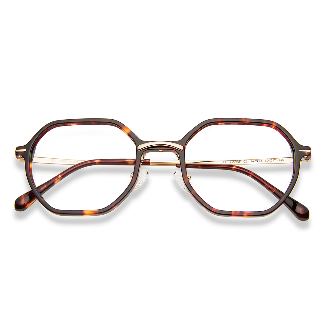 John Jacobs Online Tortoise Full Rim Hexagonal right side
