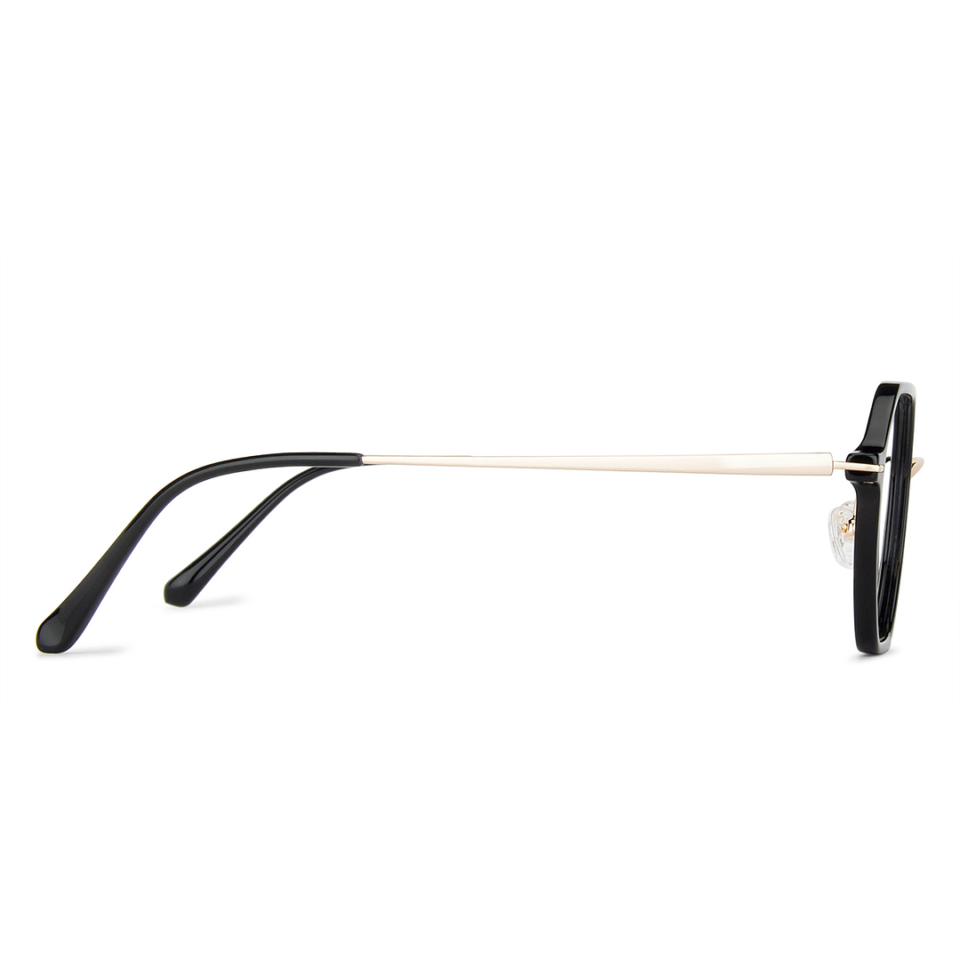 John Jacobs Online Black Full Rim Hexagonal right side