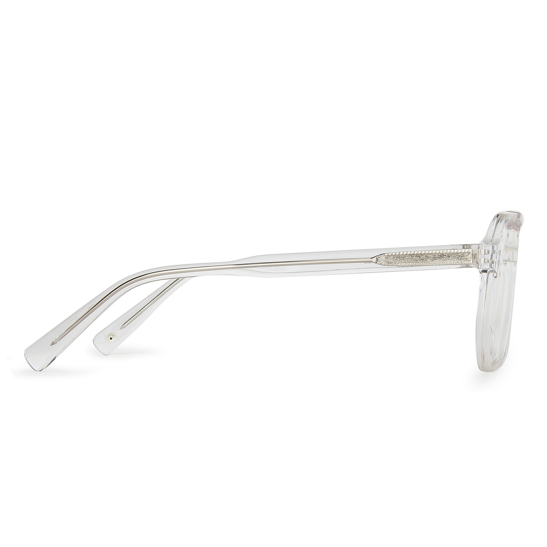 John Jacobs Crystal Transparent Full Rim Square left side