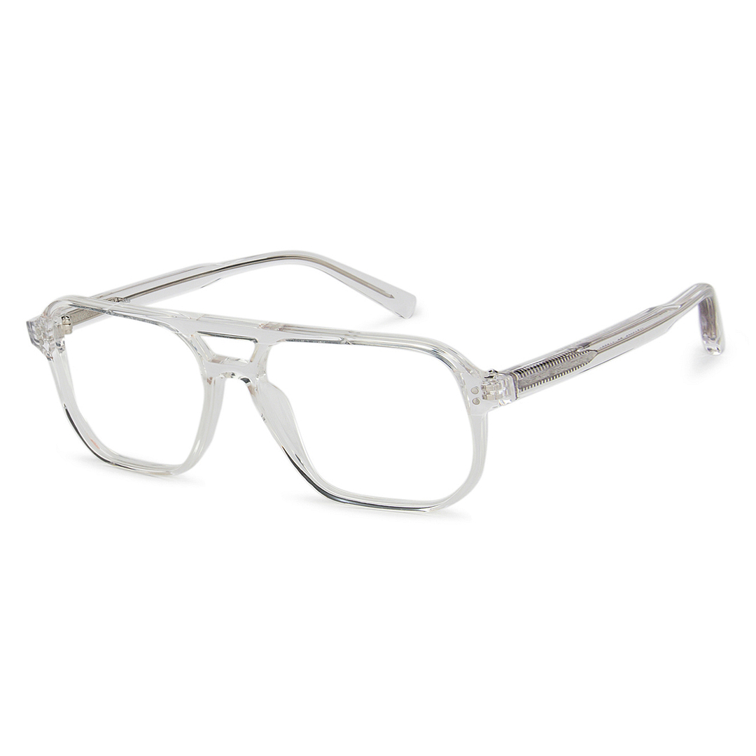 John Jacobs Crystal Transparent Full Rim Square left side
