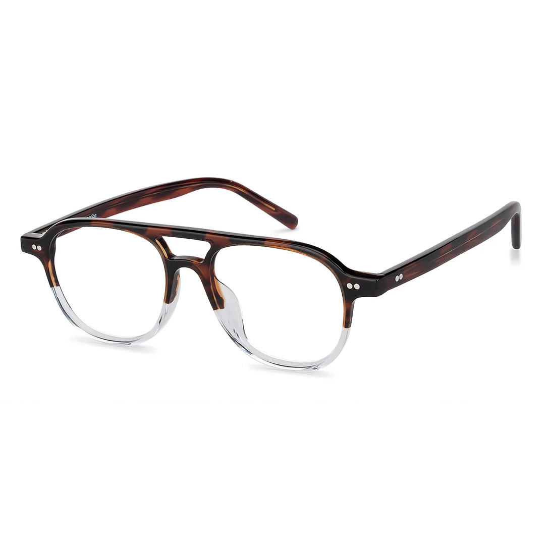 John Jacobs Online Tortoise Transparent Full Rim Aviator right side