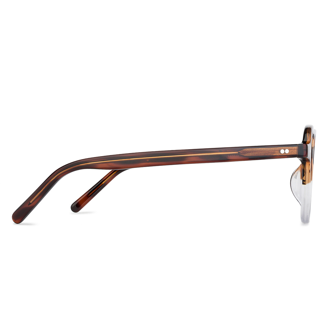 John Jacobs Online Tortoise Transparent Full Rim Aviator right side