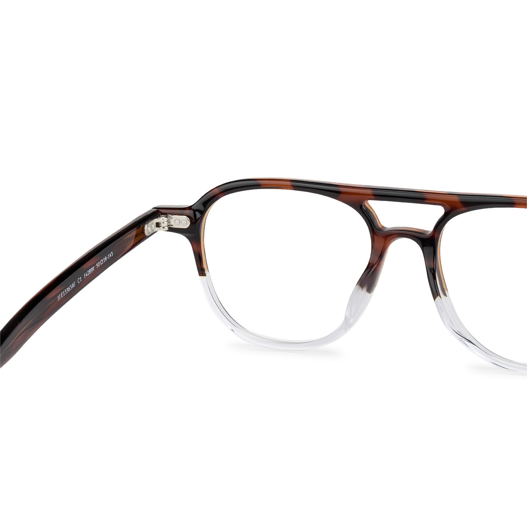 John Jacobs Online Tortoise Transparent Full Rim Aviator left side