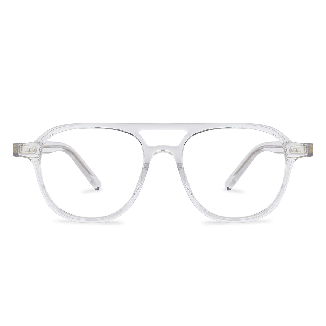 John Jacobs Online Crystal Transparent Full Rim Aviator right side