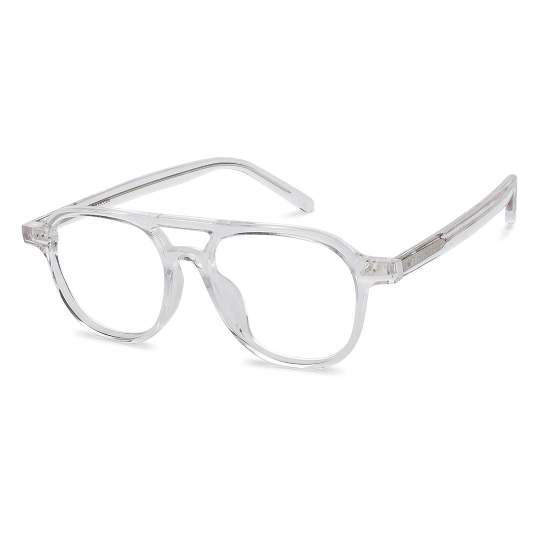 John Jacobs Online Crystal Transparent Full Rim Aviator left side