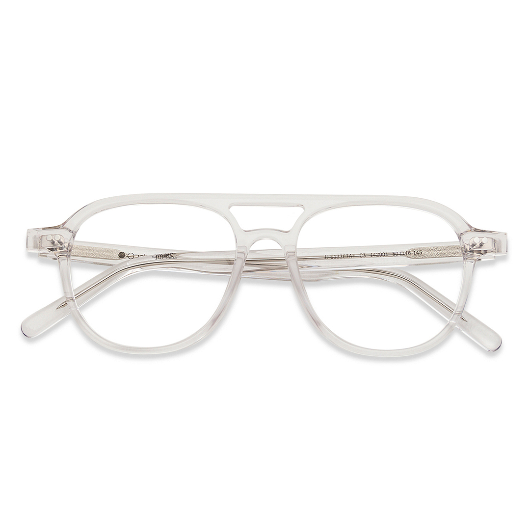 John Jacobs Online Crystal Transparent Full Rim Aviator right side