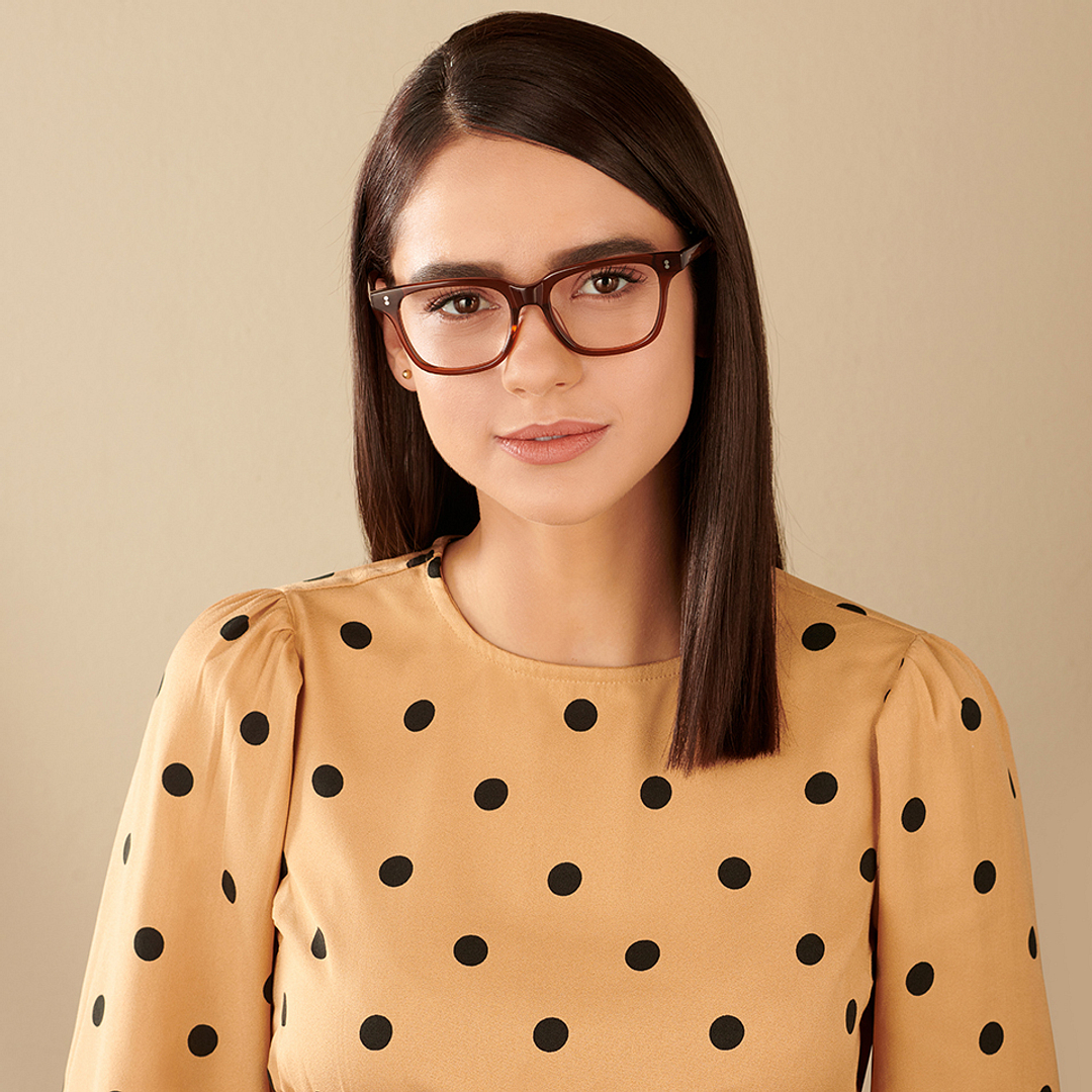 John Jacobs Online Light Brown Full Rim Square left side