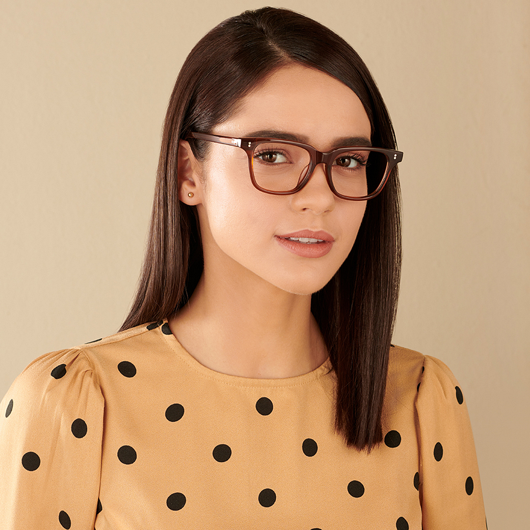 John Jacobs Online Light Brown Full Rim Square right side