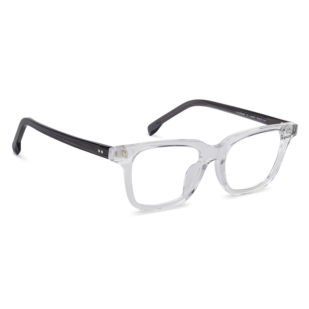 John Jacobs Crystal Transparent Full Rim Square left side