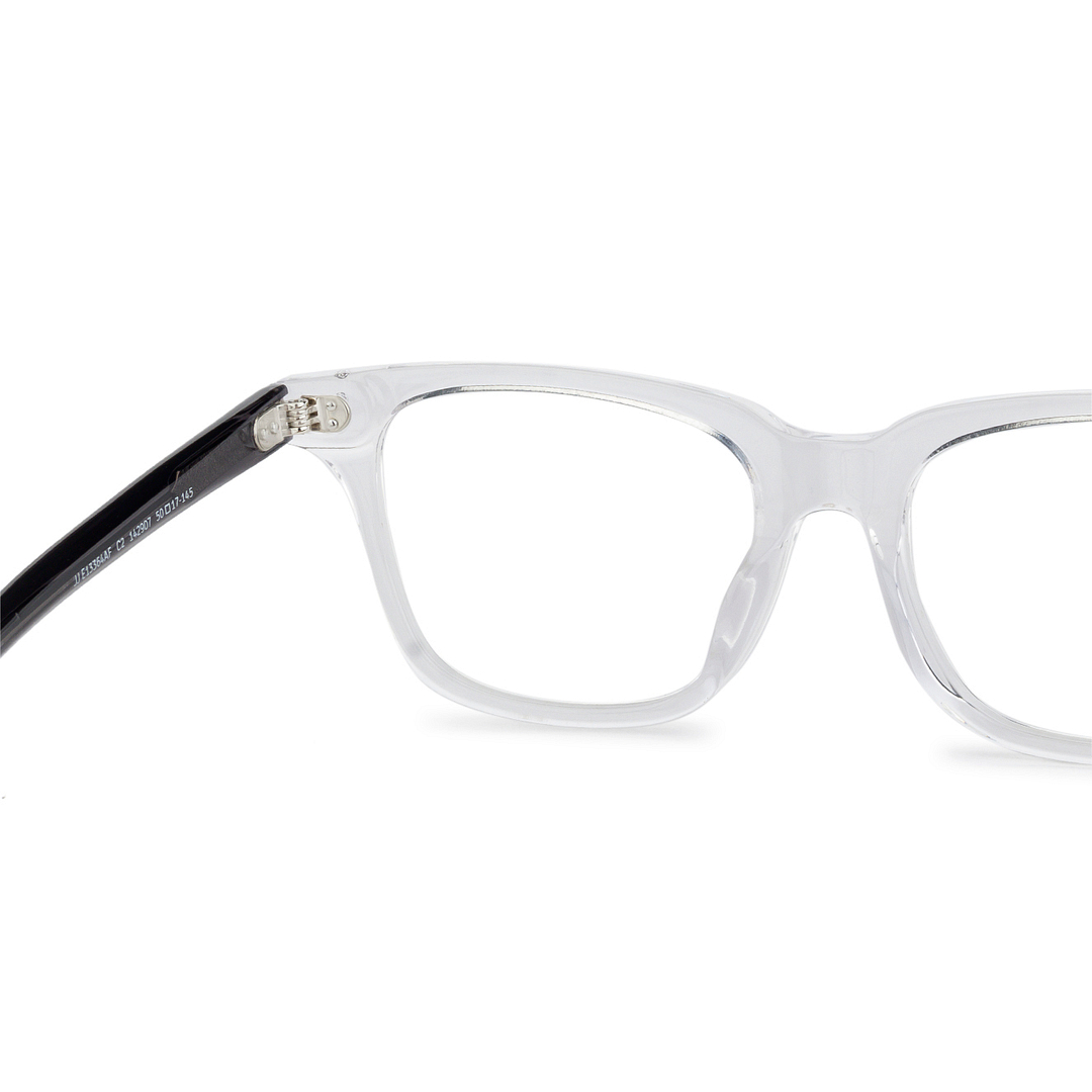 John Jacobs Crystal Transparent Full Rim Square left side