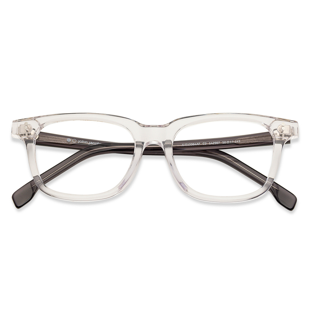 John Jacobs Crystal Transparent Full Rim Square right side