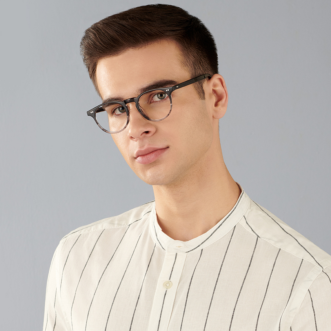 John Jacobs Online Gray Full Rim Round right side