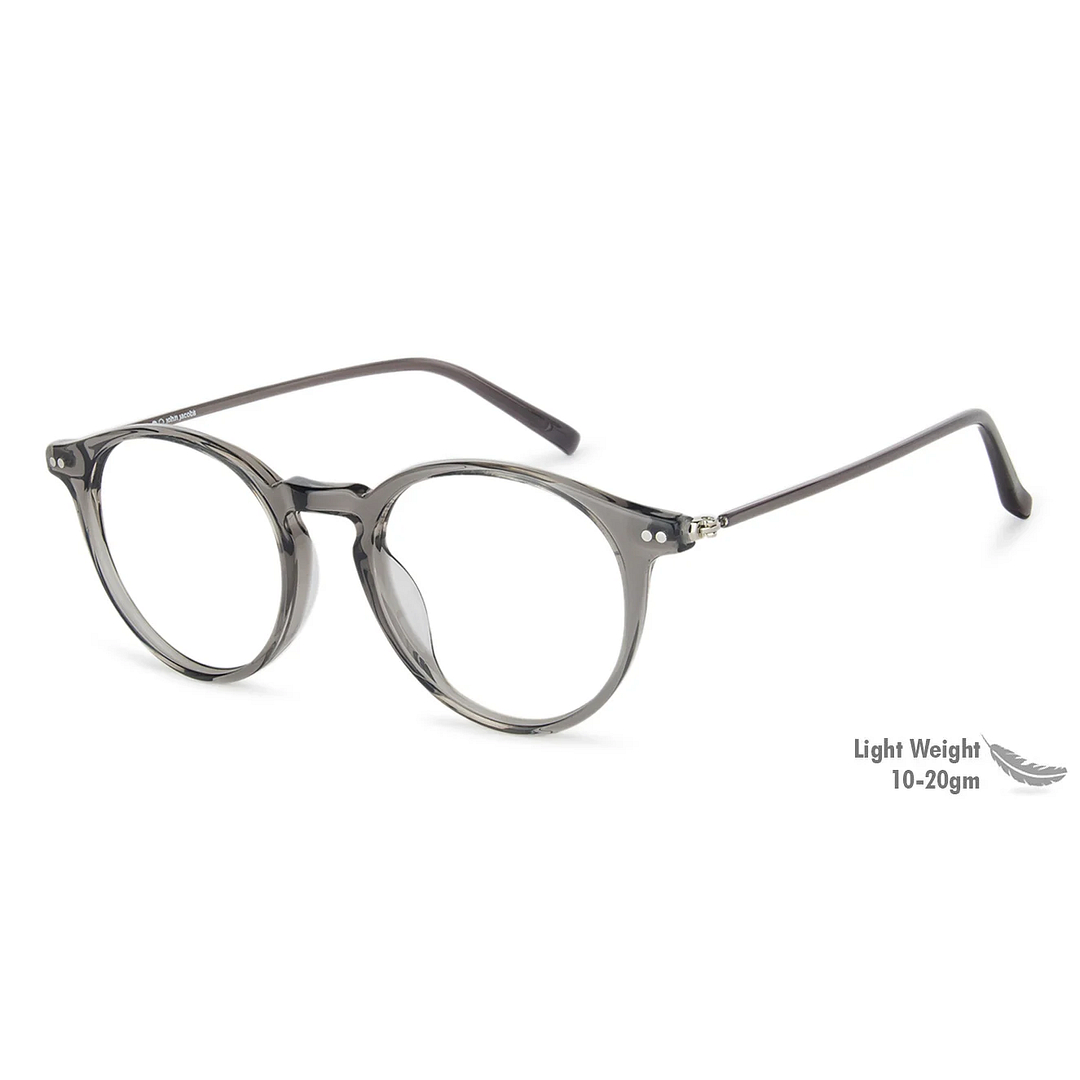 John Jacobs Gray Full Rim Round left side