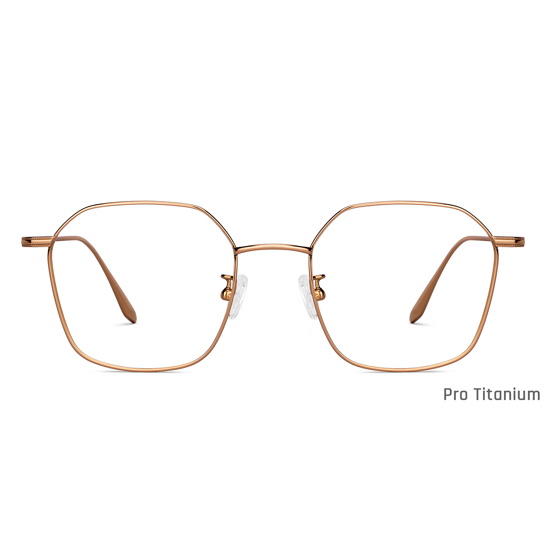 John Jacobs Online Gold Full Rim Geometric right side