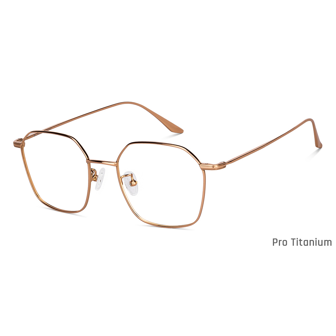 John Jacobs Online Gold Full Rim Geometric left side