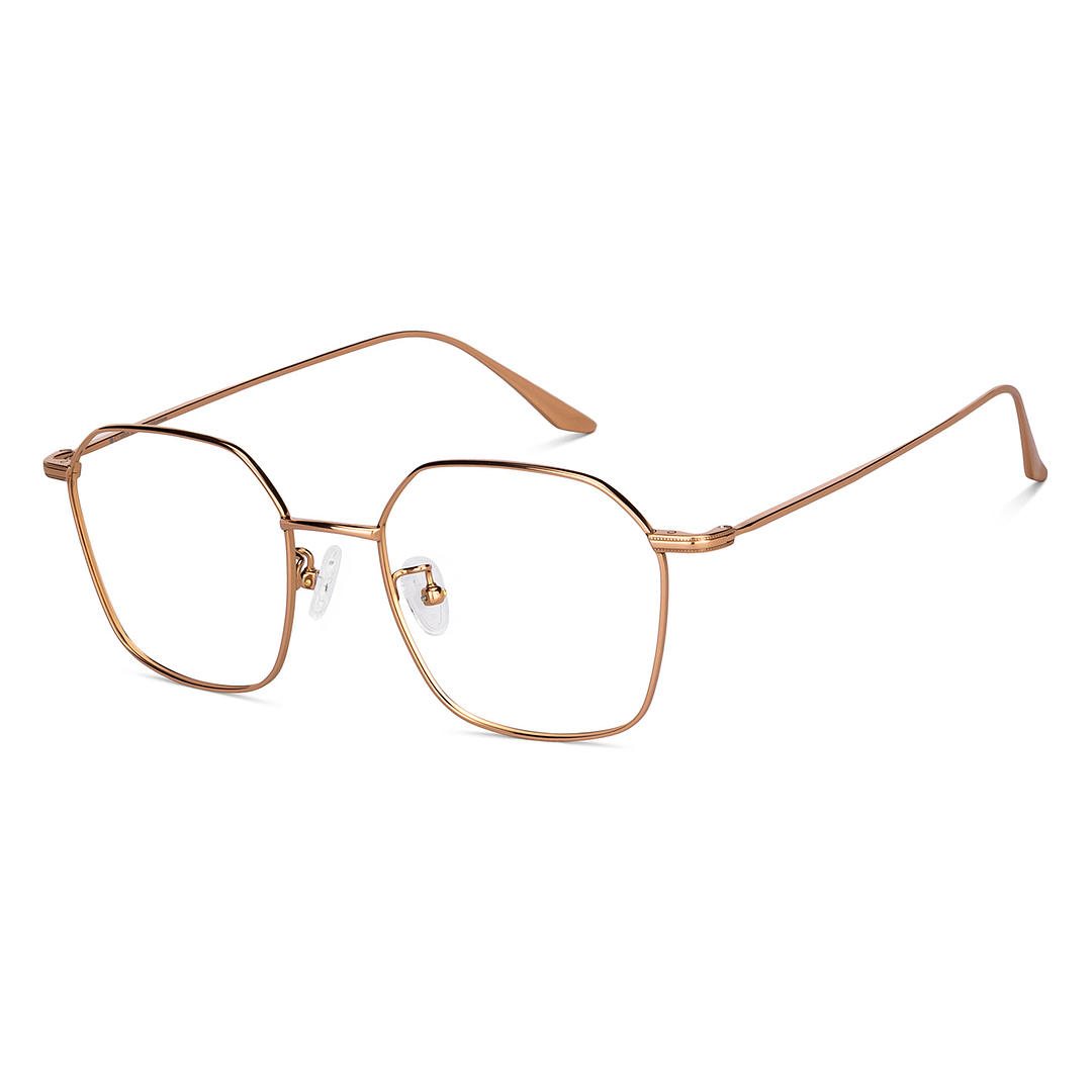John Jacobs Online Gold Full Rim Geometric right side