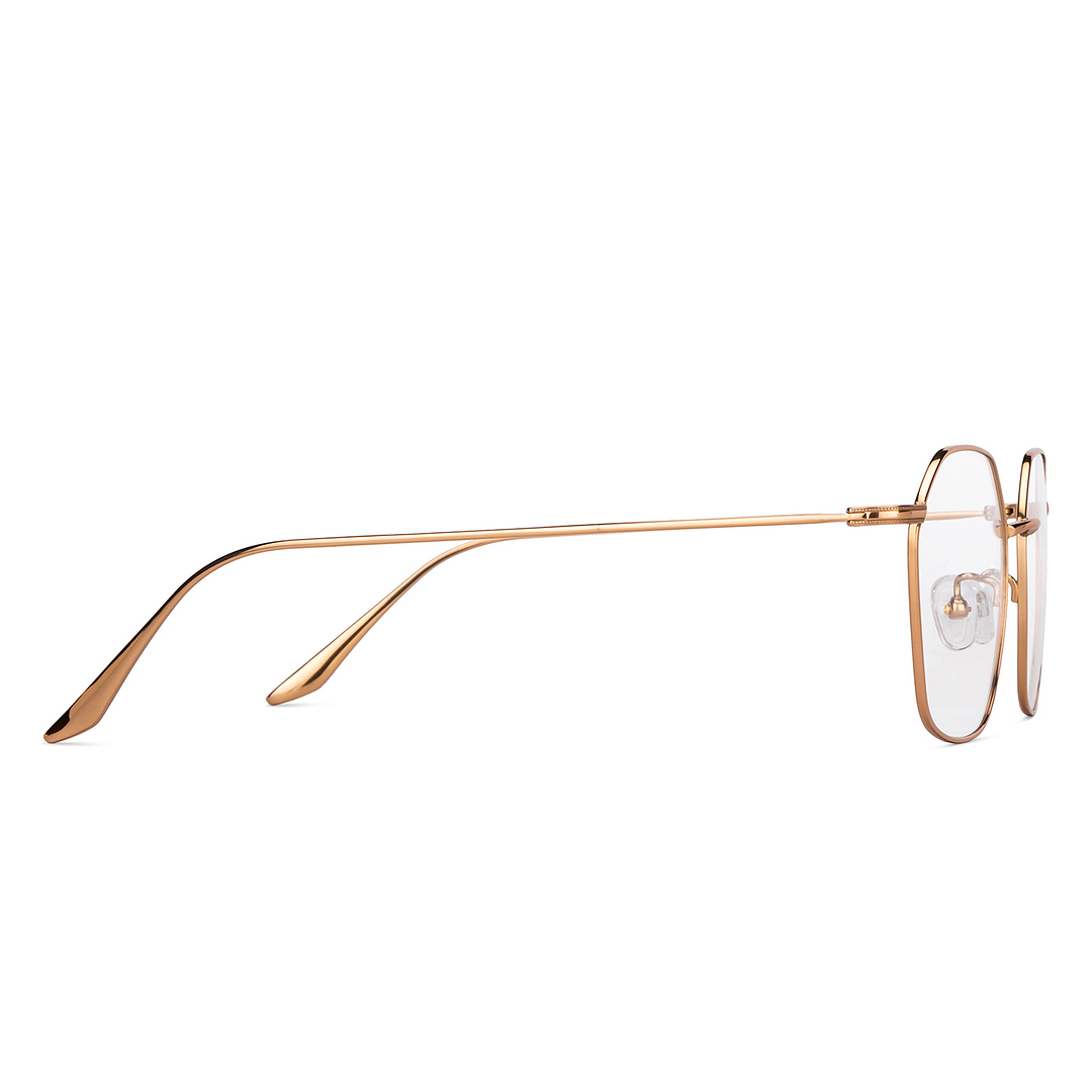 John Jacobs Online Gold Full Rim Geometric left side