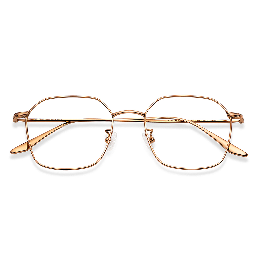 John Jacobs Online Gold Full Rim Geometric left side