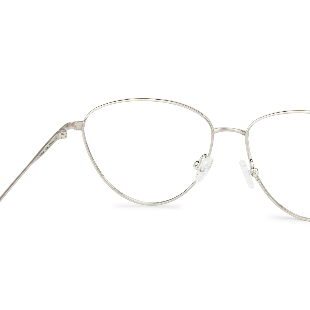 John Jacobs Online Silver Full Rim Cat Eye left side
