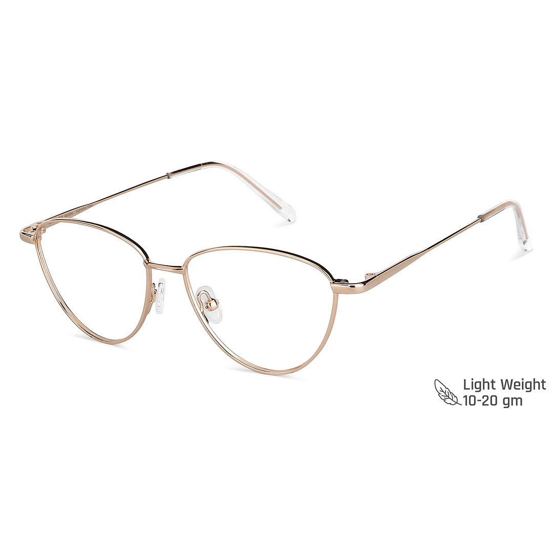 John Jacobs Online Gold Full Rim Cat Eye left side